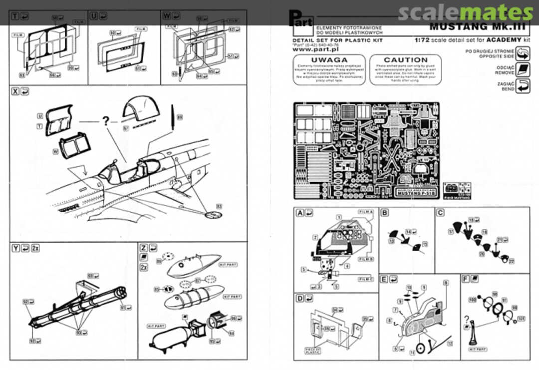 Boxart P-51B Mustang S72-100 Part Boxart P-51B Mustang S72-100 Part