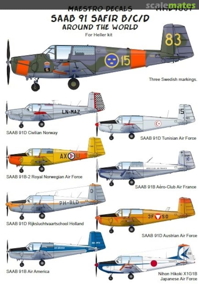 Boxart SAAB 91 Safir B/C/D International MMD4809 Maestro Models Boxart SAAB 91 Safir B/C/D International MMD4809 Maestro Models