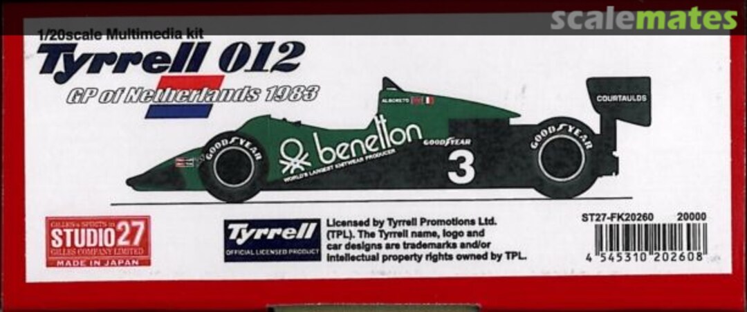 Boxart Tyrrell 012 ST27-FK20260 Studio27 Boxart Tyrrell 012 ST27-FK20260 Studio27