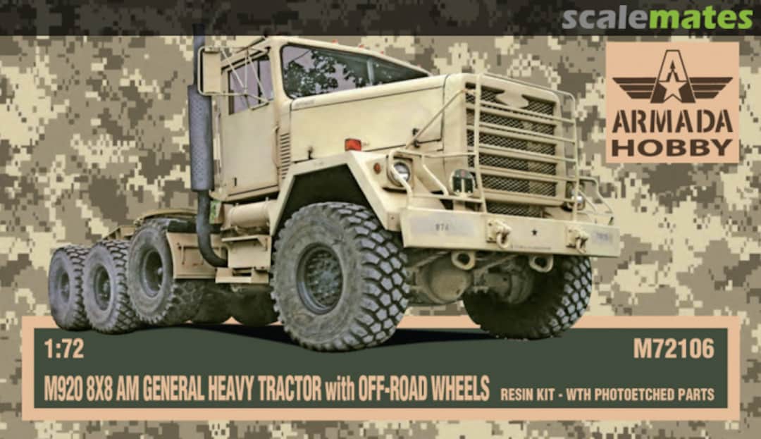 Boxart AM GENERAL M920 8X8 HEAVY TRACTOR with OFF ROAD TYRES M72106 Armada Hobby Boxart AM GENERAL M920 8X8 HEAVY TRACTOR with OFF ROAD TYRES M72106 Armada Hobby