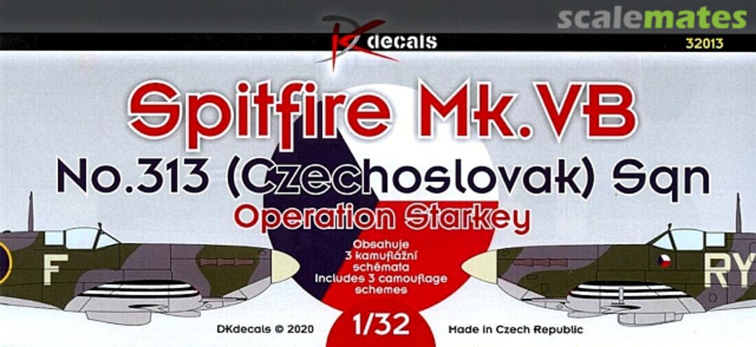 Boxart Spitfire Mk. Vb 32013 DK Decals Boxart Spitfire Mk. Vb 32013 DK Decals