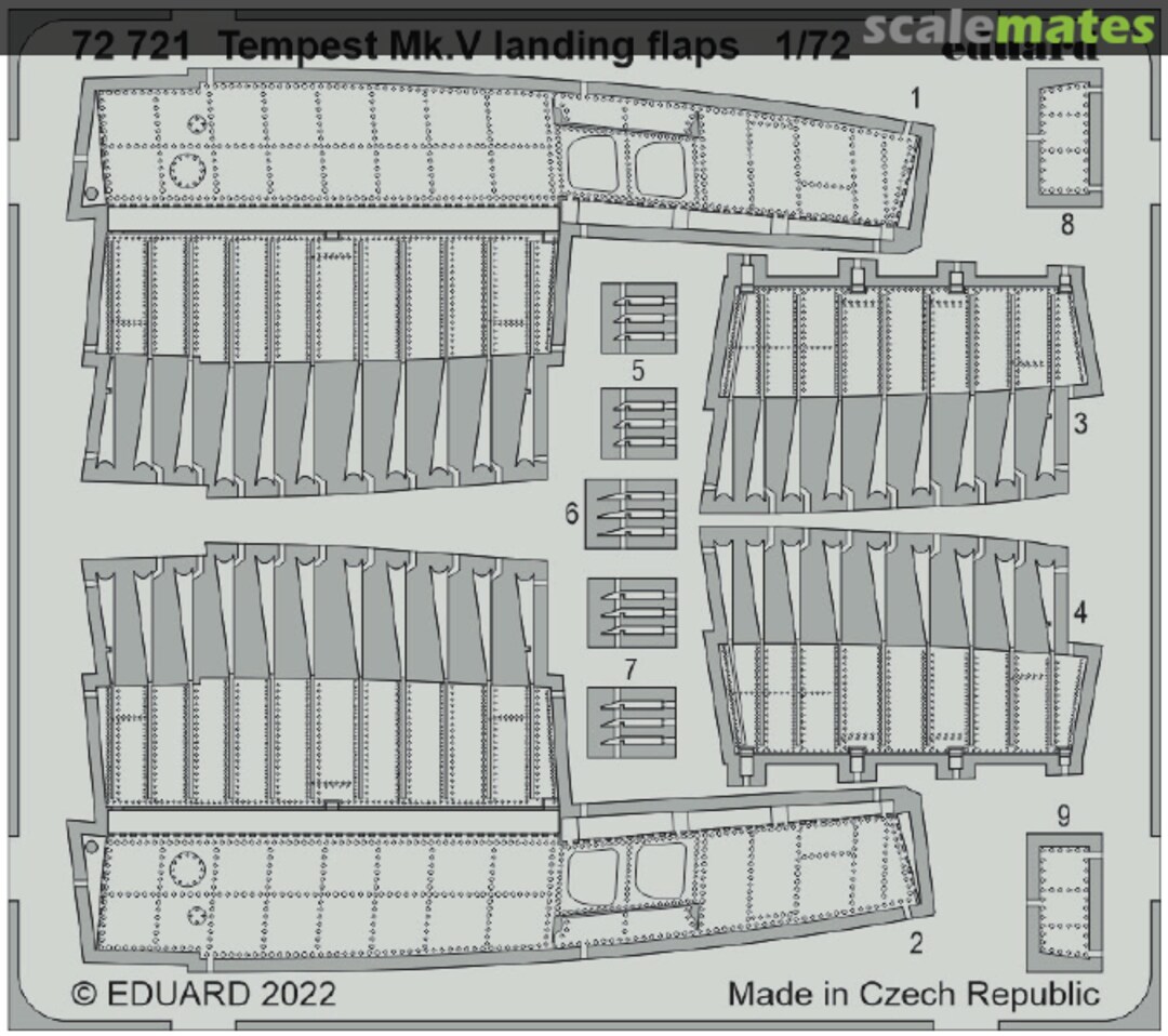 Boxart Tempest Mk.V landing flaps 72721 Eduard
