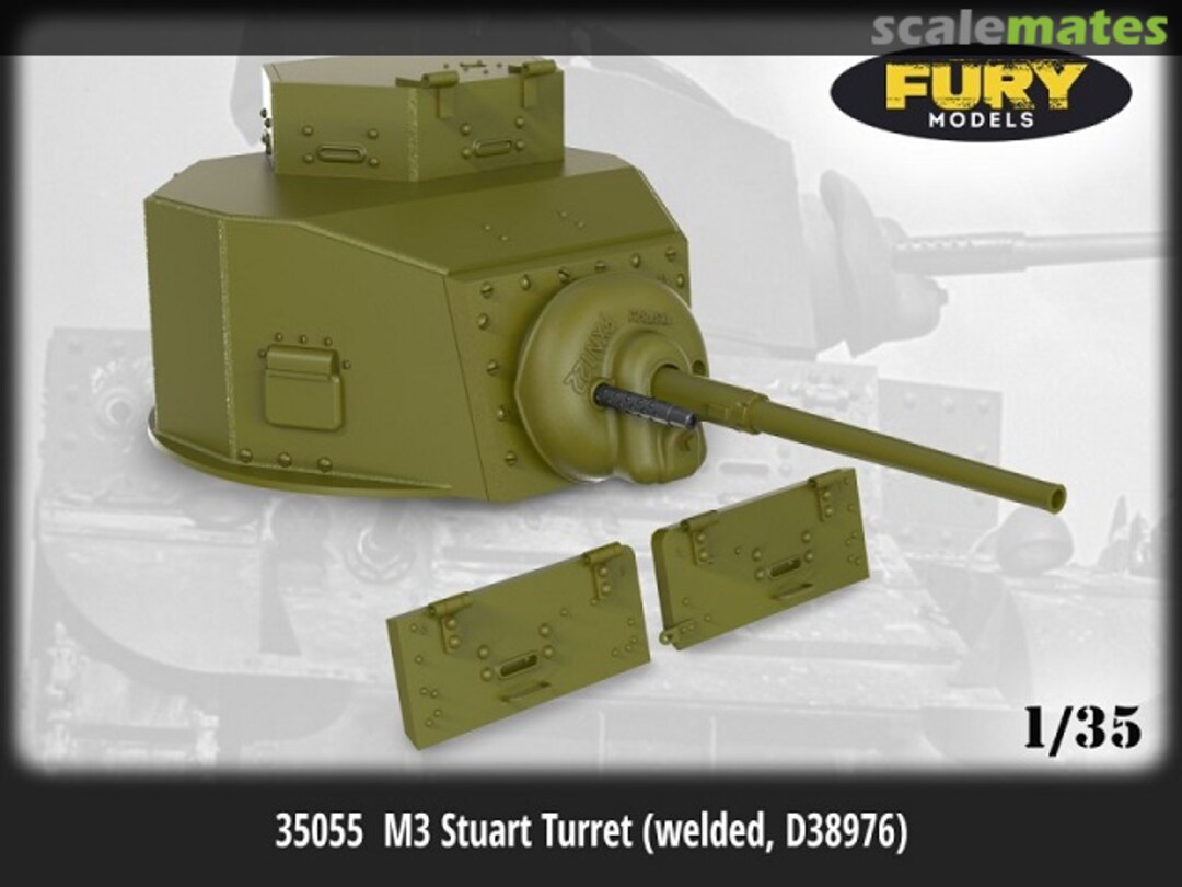 Boxart M3 Stuart Turret (welded, D38976) 35055 Fury Models Boxart M3 Stuart Turret (welded, D38976) 35055 Fury Models
