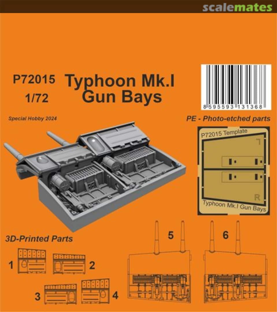 Boxart Typhoon Mk.I Gun Bays Correction Set for Airfix kit P72015 CMK Boxart Typhoon Mk.I Gun Bays Correction Set for Airfix kit P72015 CMK