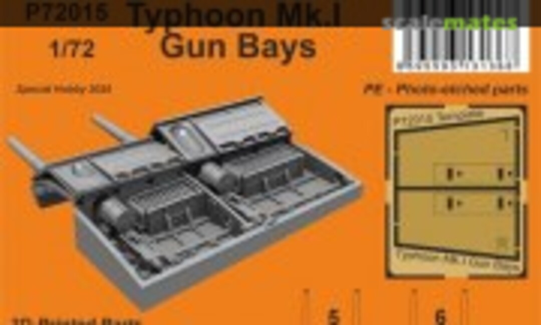 1:72 Typhoon Mk.I Gun Bays Correction Set for Airfix kit (CMK P72015) P72015