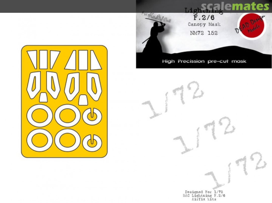 Boxart Lightning F.2/6 Canopy Mask NM72152 DEAD Design Models Boxart Lightning F.2/6 Canopy Mask NM72152 DEAD Design Models
