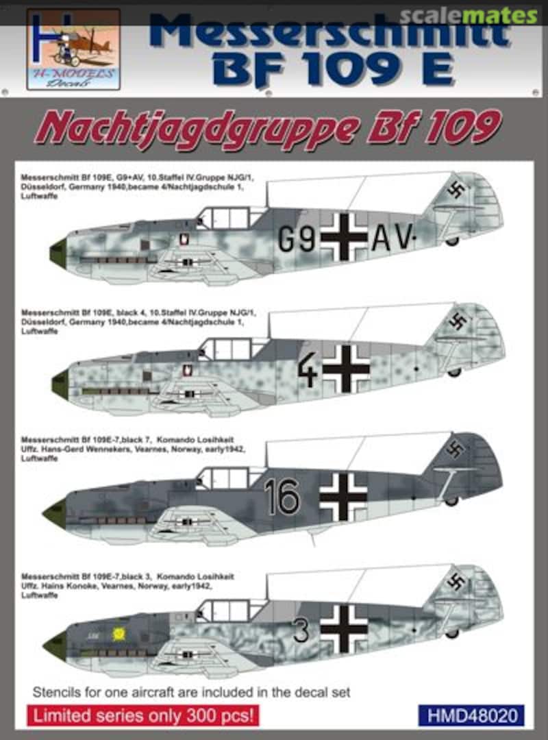 Boxart Messerschmitt Bf 109 E HMD48020 H-Models Decals Boxart Messerschmitt Bf 109 E HMD48020 H-Models Decals