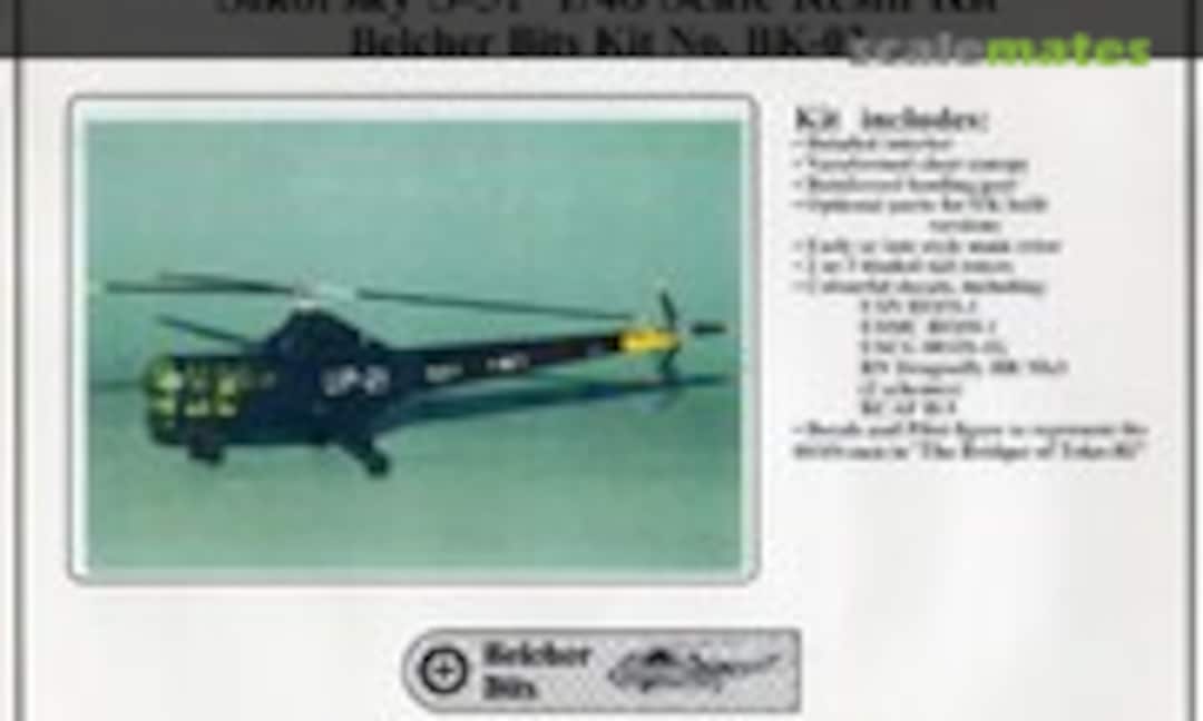 1:48 Sikorsky HO3S-1 (S-51 Dragonfly) (Belcher Bits BK-02)