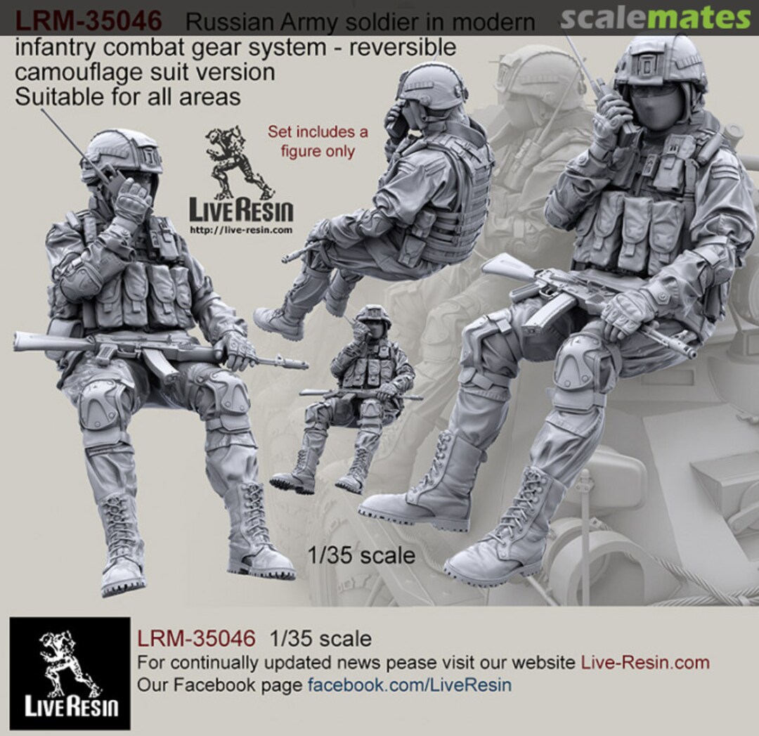 Boxart Army soldier in modern infantry combat gear system, set 8. LRM-35046 Live Resin Boxart Army soldier in modern infantry combat gear system, set 8. LRM-35046 Live Resin
