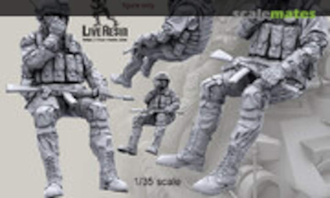 1:35 Army soldier in modern infantry combat gear system, set 8. (Live Resin LRM-35046) LRM-35046