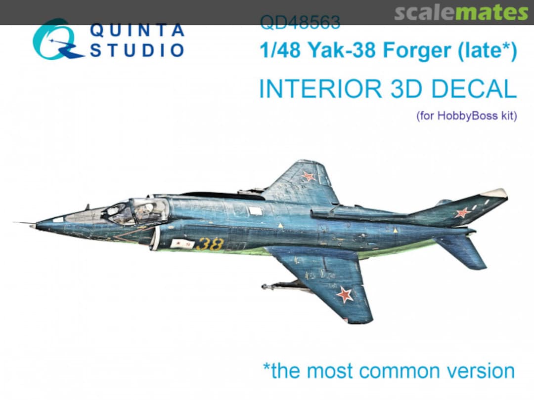 Boxart Yak-38 Forger (Late) interior 3D decals QD48563 Quinta Studio Boxart Yak-38 Forger (Late) interior 3D decals QD48563 Quinta Studio