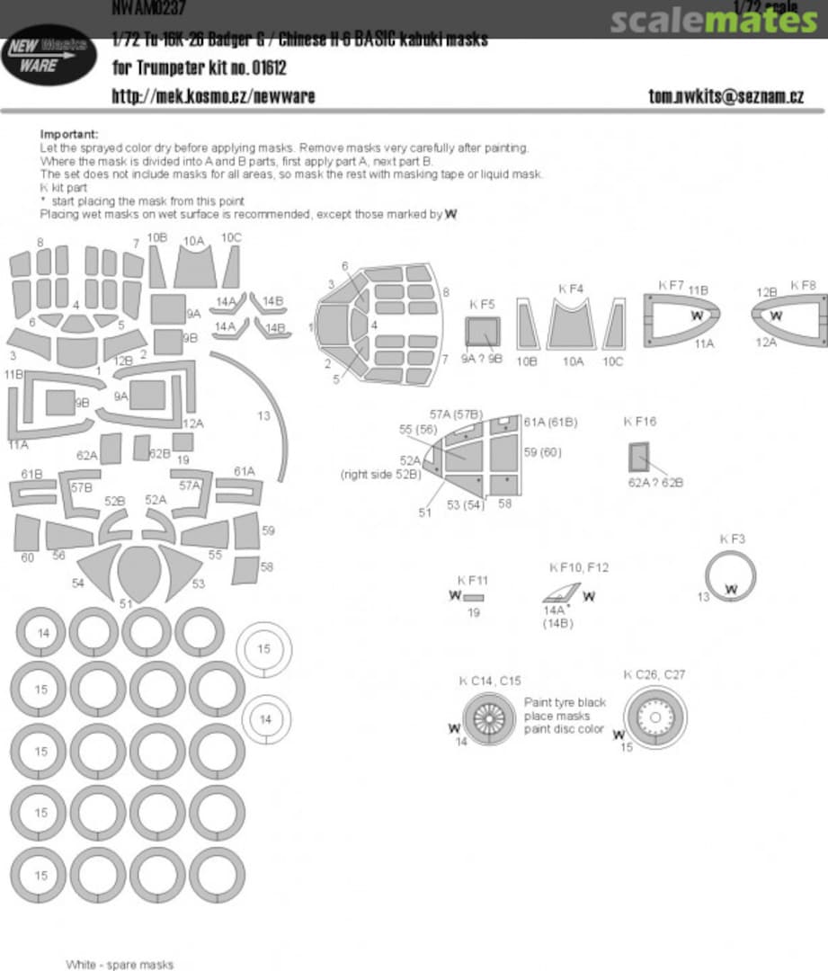 Boxart Tu-16K-26 Badger G / Chinese H-6 BASIC kabuki masks NWAM0237 New Ware Boxart Tu-16K-26 Badger G / Chinese H-6 BASIC kabuki masks NWAM0237 New Ware