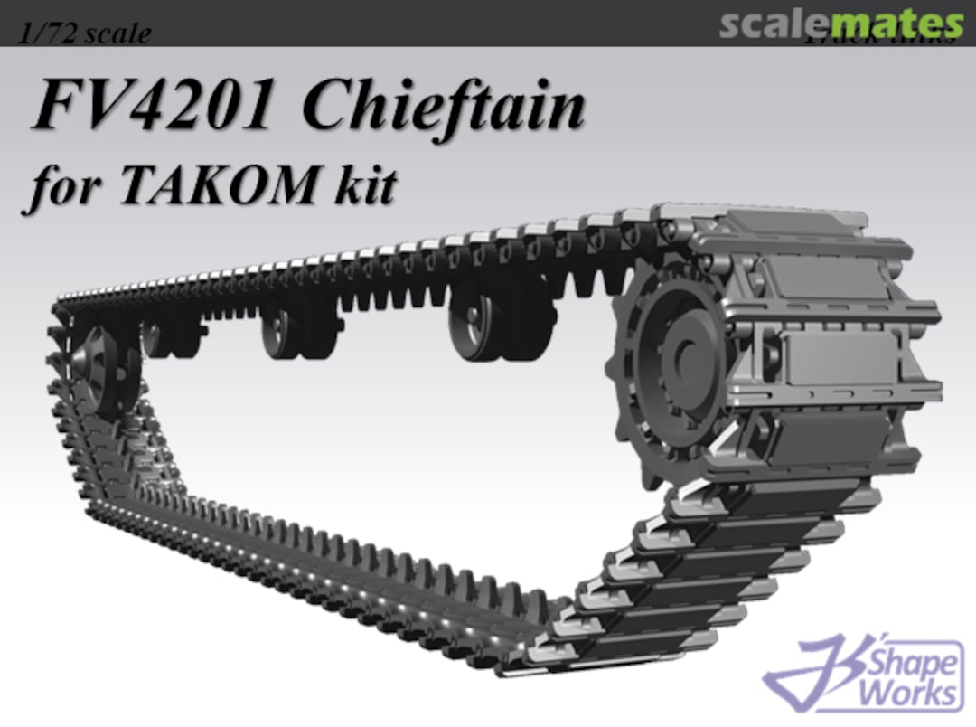 Boxart FV4201 Chieftain track links JS72T003 Js' Shapeworks Boxart FV4201 Chieftain track links JS72T003 Js' Shapeworks