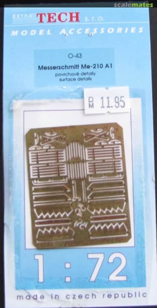 Boxart Messerschmitt Me-210 A1 O-43 Extratech Boxart Messerschmitt Me-210 A1 O-43 Extratech