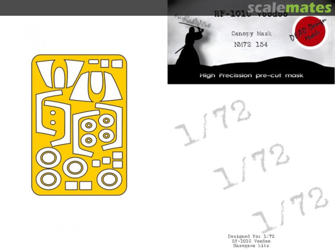 Boxart RF-101C Voodoo Canopy Mask NM72154 DEAD Design Models Boxart RF-101C Voodoo Canopy Mask NM72154 DEAD Design Models