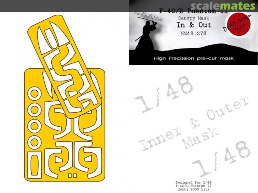 Boxart F-4C/D Phantom II - canopy mask NM48278 DEAD Design Models Boxart F-4C/D Phantom II - canopy mask NM48278 DEAD Design Models