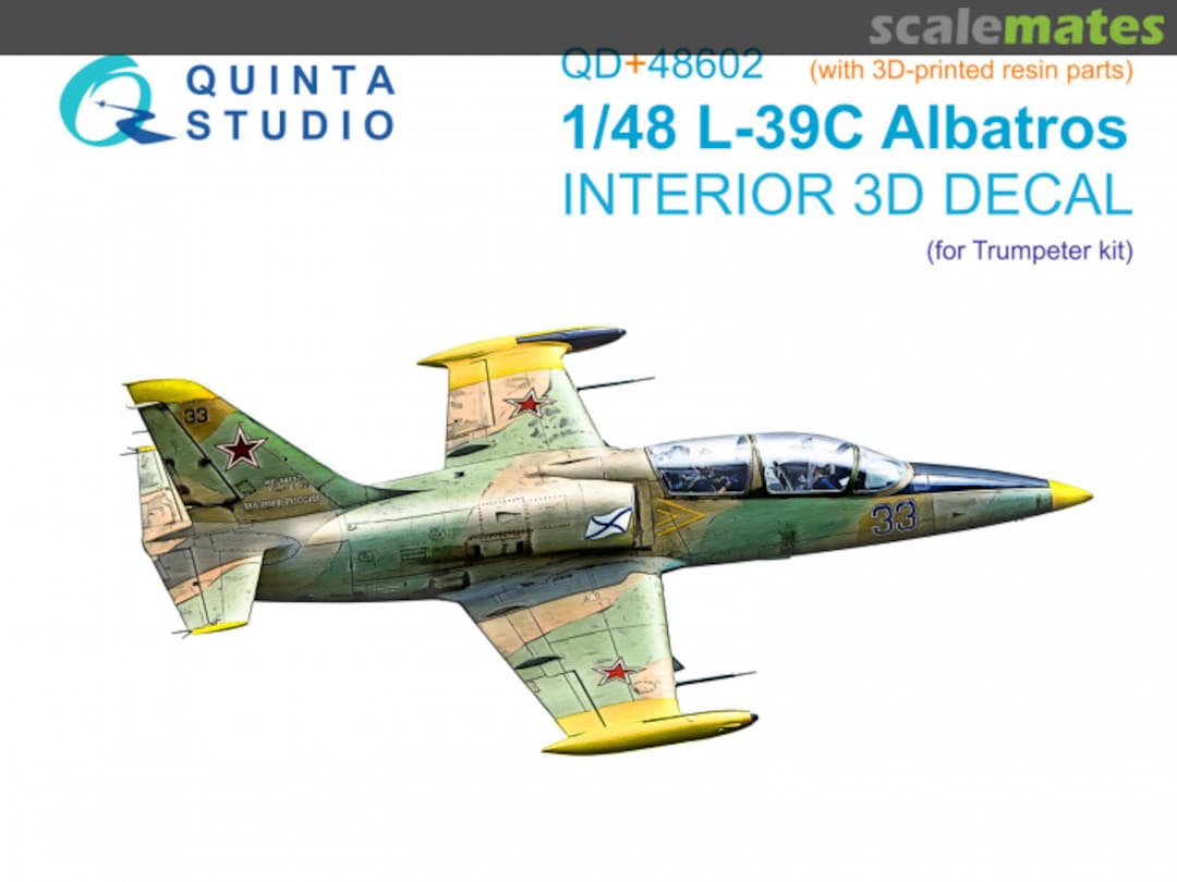 Boxart L-39C Albatros interior 3D decals (with 3D resin parts) QD+48602 Quinta Studio