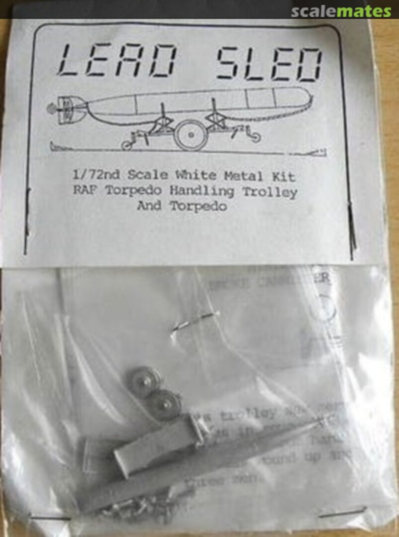 Boxart RAF Torpedo Handling Trolley and Torpedo Lead Sled Models Boxart RAF Torpedo Handling Trolley and Torpedo Lead Sled Models