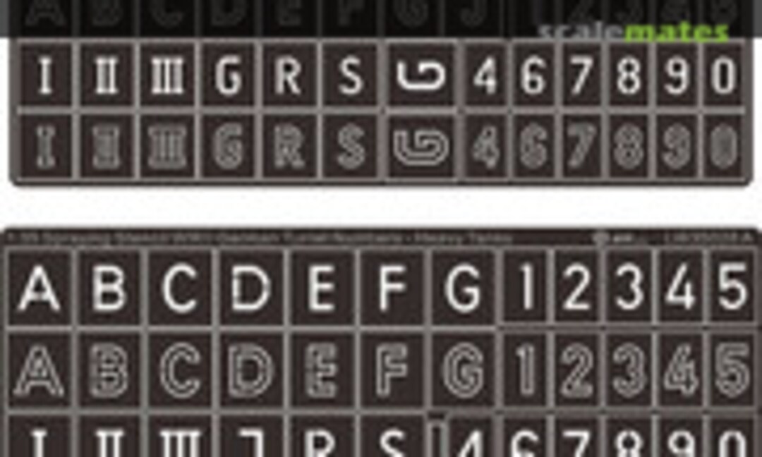 1:35 WWII German Turret Numbers & Letters - Large (Alliance Model Works LW35028) LW35028