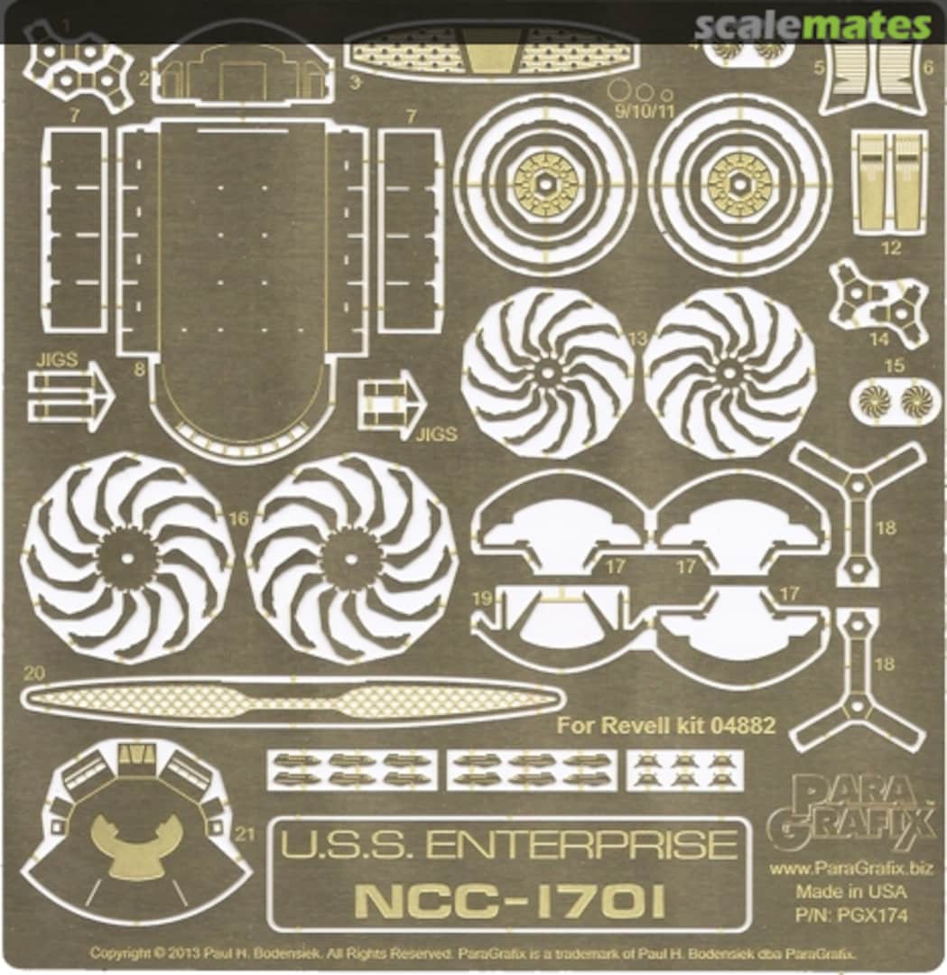 Boxart USS Enterprise Photo-etch Metal Detail Set PGX174 ParaGrafix Modeling Systems Boxart USS Enterprise Photo-etch Metal Detail Set PGX174 ParaGrafix Modeling Systems
