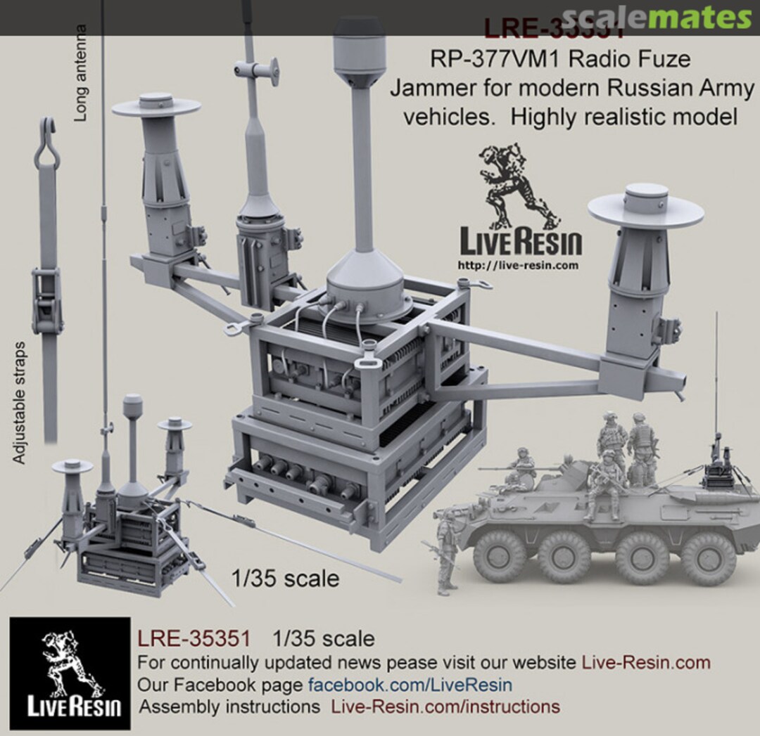 Boxart RP-377VM1 Radio Fuze Jammer for modern Russian Army vehicles. LRE-35351 Live Resin Boxart RP-377VM1 Radio Fuze Jammer for modern Russian Army vehicles. LRE-35351 Live Resin