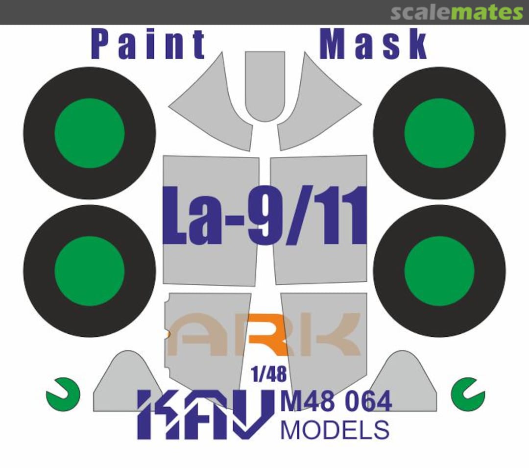 Boxart La-9/11 paint mask (ARK) KAV M48 064 KAV models Boxart La-9/11 paint mask (ARK) KAV M48 064 KAV models