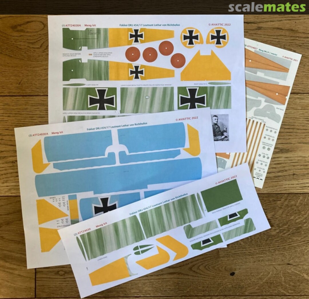 Boxart Fokker DR.I Triplane Ltn. Lothar von Richthofen scheme 'A' (Meng) ATT24030A Aviattic