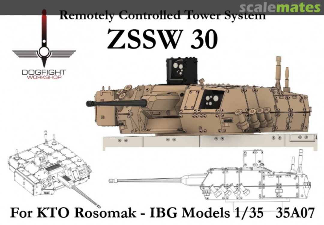 Boxart KTO Rosomak Remotely Controlled Tower System ZSSW30 35A01 Dogfight Workshop