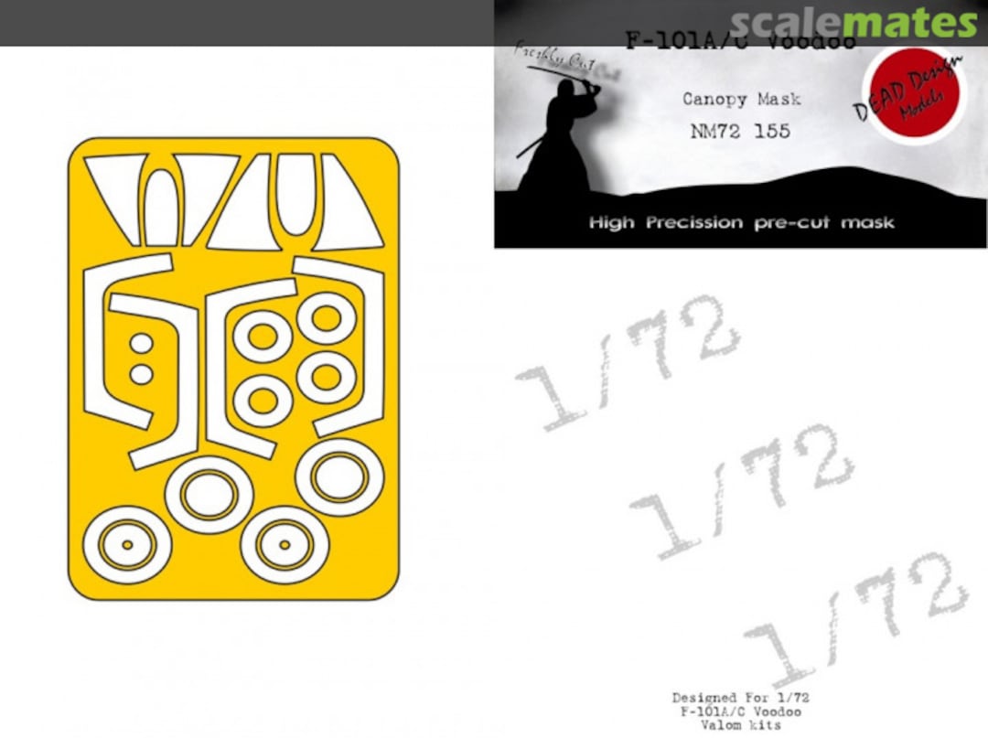 Boxart F-101A/C Voodoo Canopy Mask NM72155 DEAD Design Models Boxart F-101A/C Voodoo Canopy Mask NM72155 DEAD Design Models