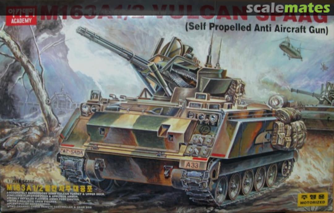 Boxart M163 A1/A2 VULCAN SPAAG MOTORIZED TA072 Academy Boxart M163 A1/A2 VULCAN SPAAG MOTORIZED TA072 Academy