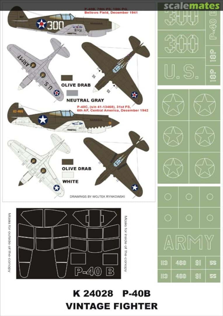 Boxart Curtiss P-40B Tomahawk K24028 Montex Boxart Curtiss P-40B Tomahawk K24028 Montex