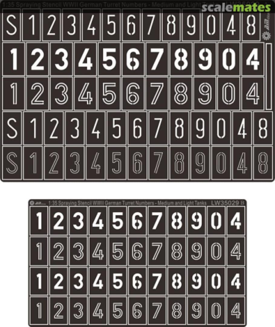 Boxart WWII German Turret Numbers & Letters - Medium LW35029 Alliance Model Works Boxart WWII German Turret Numbers & Letters - Medium LW35029 Alliance Model Works