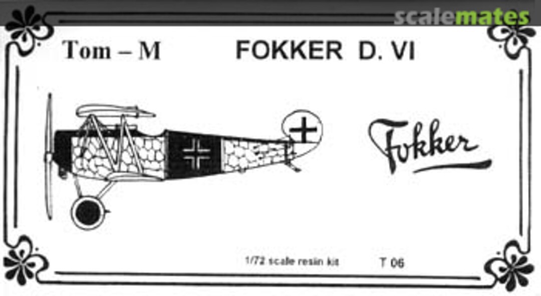 Boxart Fokker D.VI T 06 Tom-M Boxart Fokker D.VI T 06 Tom-M