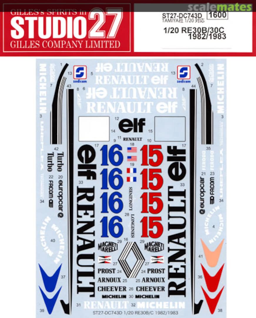 Boxart Renault RE30B / 30C 1982/1983 ST27-DC743D Studio27 Boxart Renault RE30B / 30C 1982/1983 ST27-DC743D Studio27