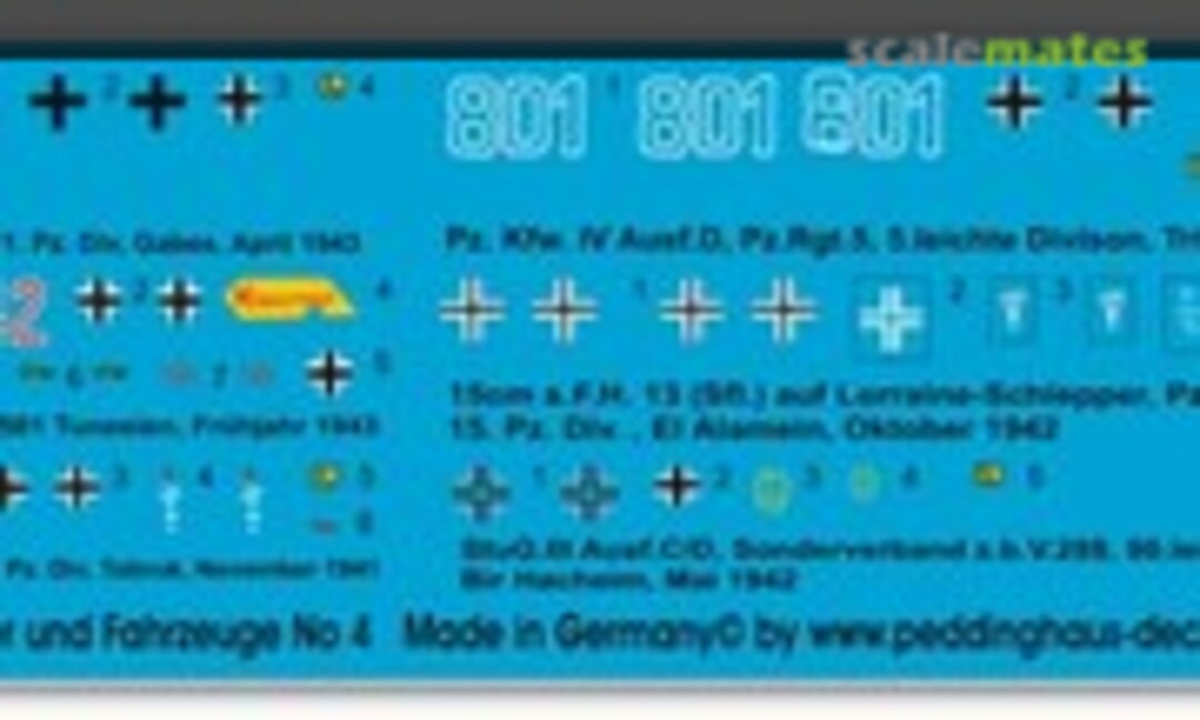 1:48 DAK Panzer und Fahrzeuge No. 2 (Peddinghaus-Decals 48 2670) 48 2670