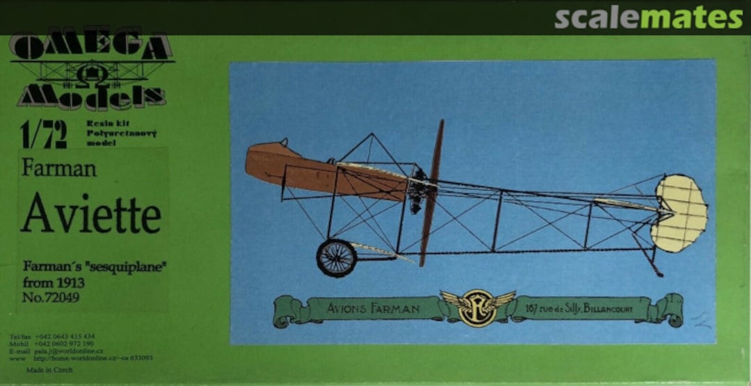 Boxart Farman Aviette 72049 Omega Models Boxart Farman Aviette 72049 Omega Models