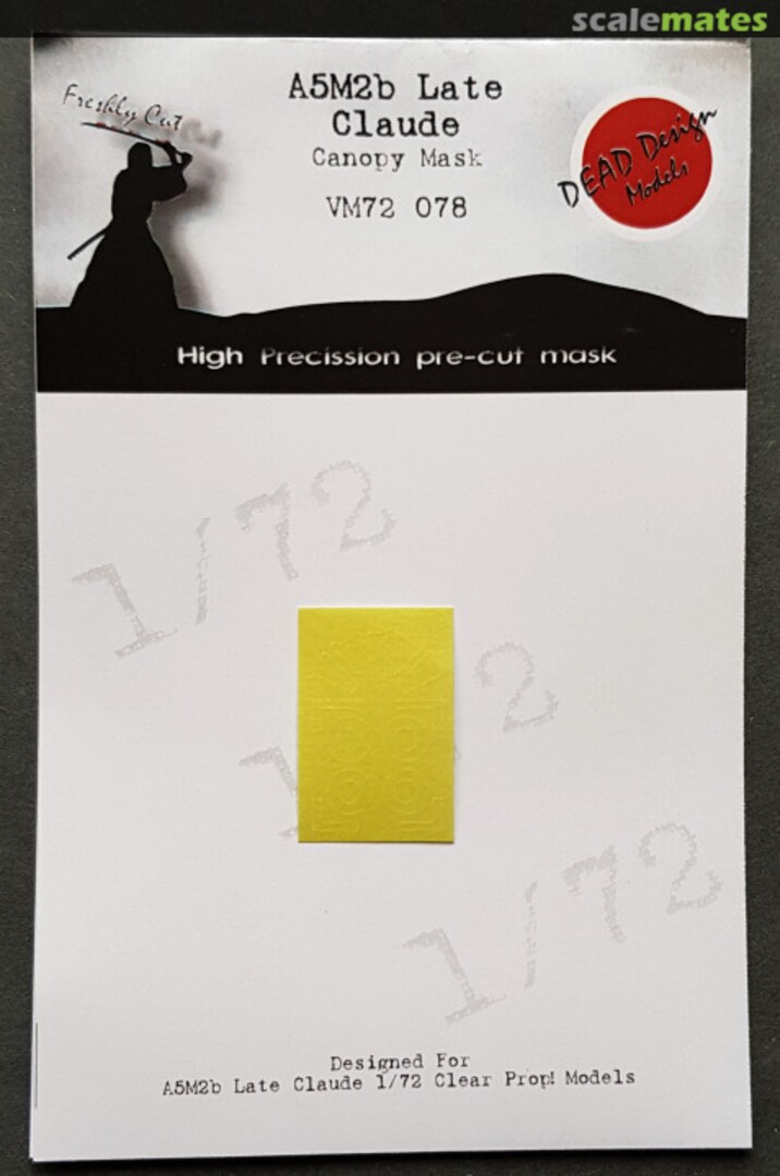 Boxart Mitsubishi A5M2b late canopy mask VM72078 DEAD Design Models Boxart Mitsubishi A5M2b late canopy mask VM72078 DEAD Design Models