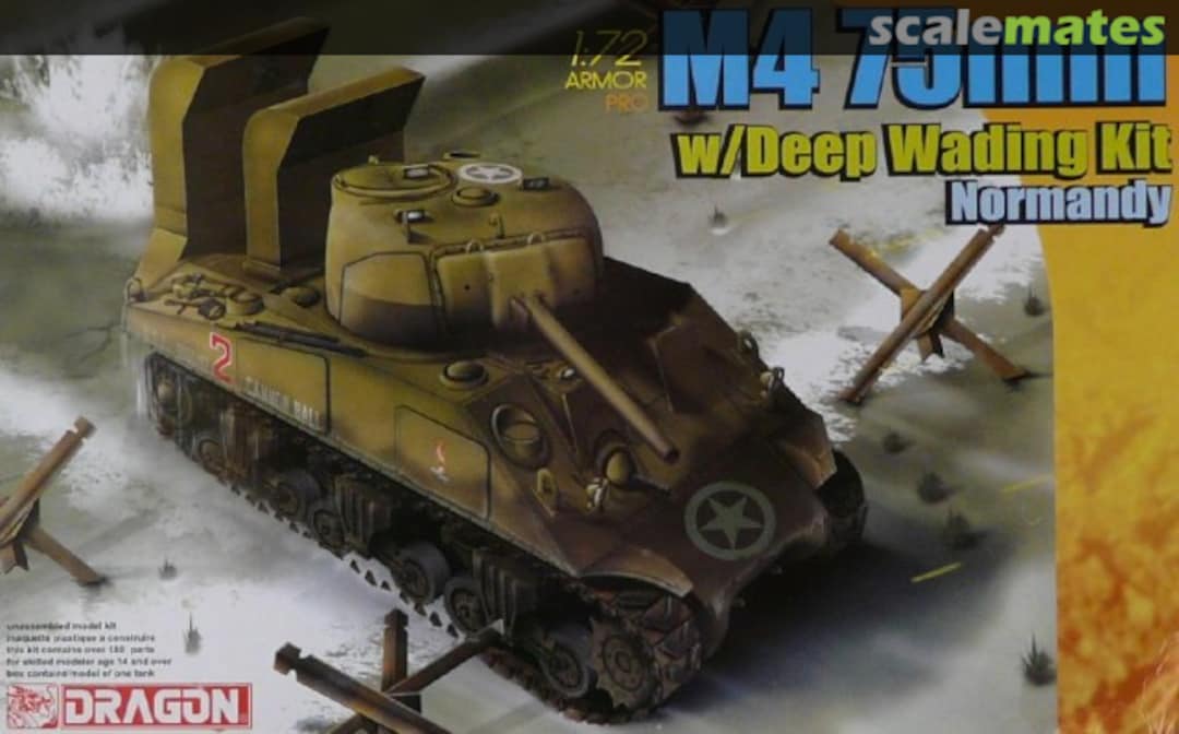 Boxart M4 75mm Sherman w/deep wading kit 7367 Dragon Boxart M4 75mm Sherman w/deep wading kit 7367 Dragon