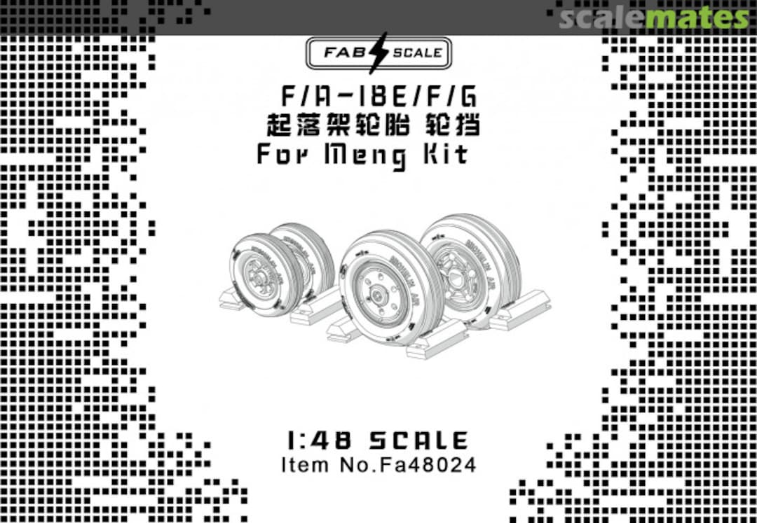 Boxart F-18E/F/G Wheels Set with Chocks Fa48024 Fab Scale Boxart F-18E/F/G Wheels Set with Chocks Fa48024 Fab Scale