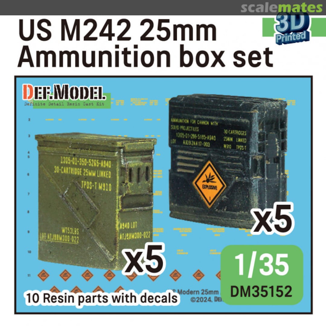 Boxart US M242 25mm Ammunition Box Set DM35152 Def.Model Boxart US M242 25mm Ammunition Box Set DM35152 Def.Model