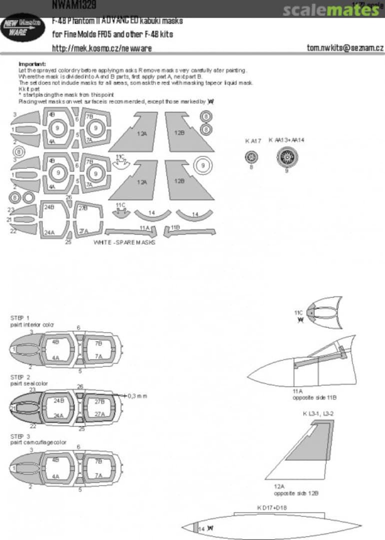 Boxart F-4B Phantom II ADVANCED kabuki masks NWAM1329 New Ware Boxart F-4B Phantom II ADVANCED kabuki masks NWAM1329 New Ware