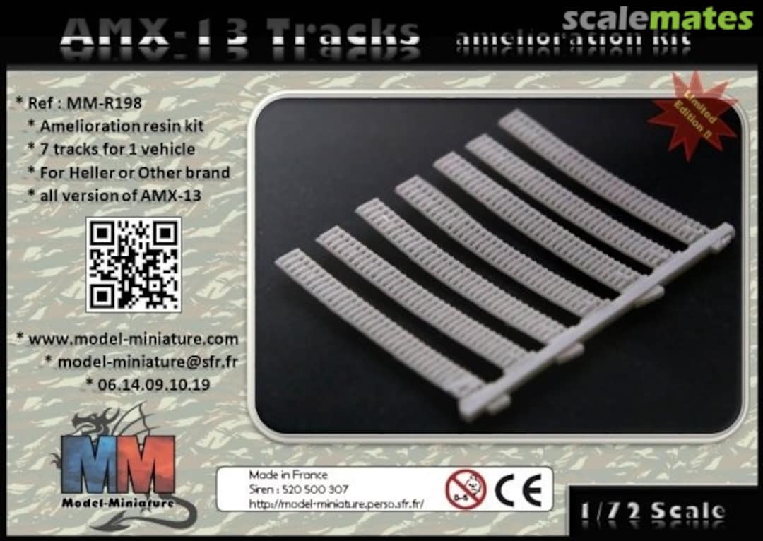 Boxart AMX-13 Tracks MM-R198 Model Miniature Boxart AMX-13 Tracks MM-R198 Model Miniature