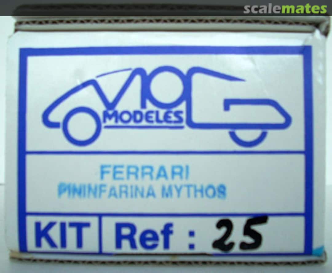 Boxart Ferrari Mythos 25 MOG Modèles Boxart Ferrari Mythos 25 MOG Modèles