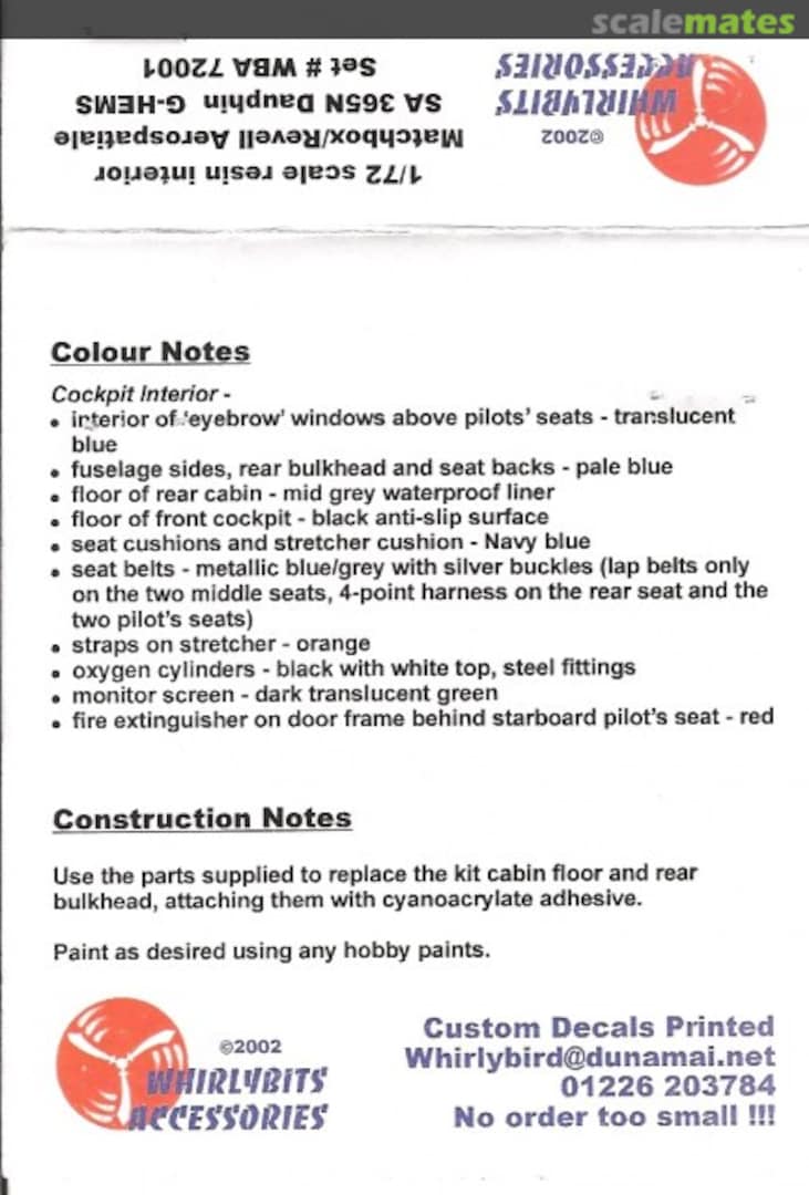 Boxart Aérospatiale AS 365N Dauphin WBA72001 Whirlybits Boxart Aérospatiale AS 365N Dauphin WBA72001 Whirlybits