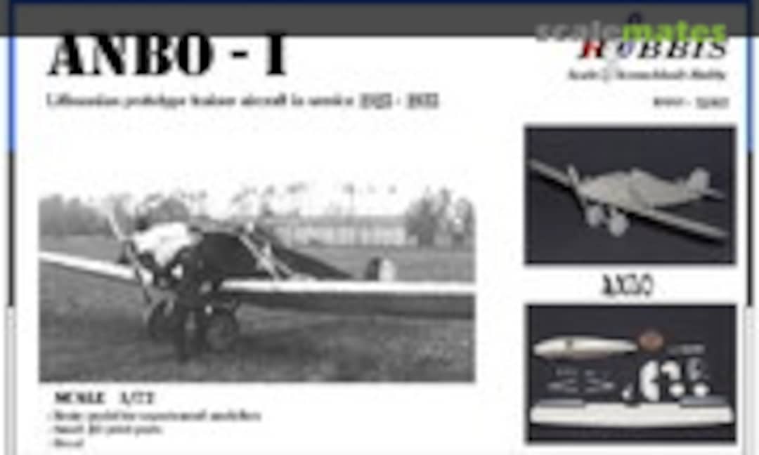 1:72 ANBO-I Lithuanian prototype aircraft in service 1925-1935 (RSS-Hobbis RSSH-72003) RSSH-72003