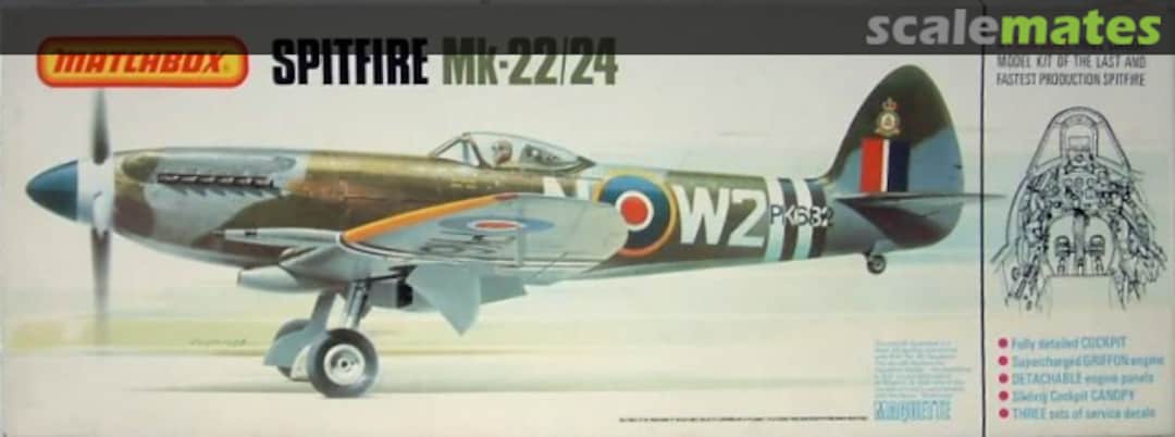 Boxart Spitfire Mk-22/24 PK-501 Matchbox Boxart Spitfire Mk-22/24 PK-501 Matchbox