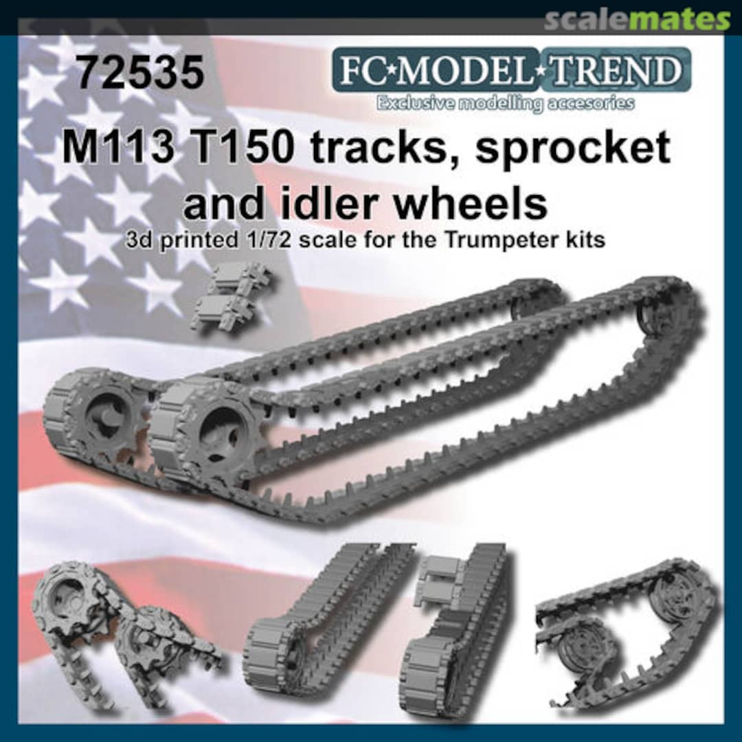 Boxart M113 T150 Tracks, Sprockets and Idler Wheels 72535 FC Model Trend Boxart M113 T150 Tracks, Sprockets and Idler Wheels 72535 FC Model Trend