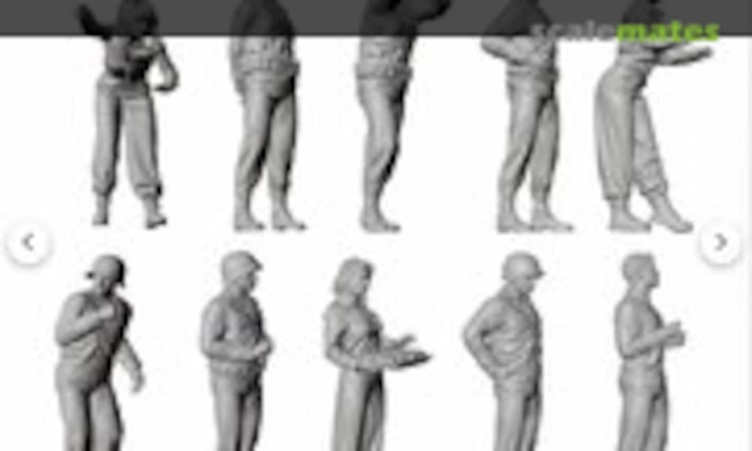 1:72 US Personnel Donuts Dolly Clubmobile Red Cross (3Djson )