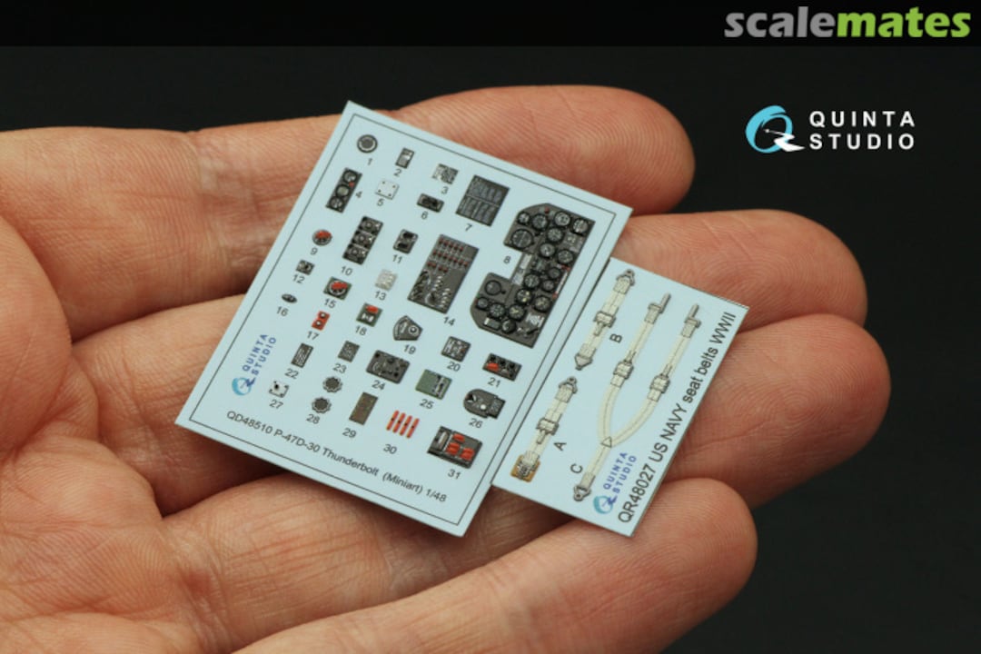 Contents P-47D-30 Thunderbolt interior 3D decals QD48510 Quinta Studio Contents P-47D-30 Thunderbolt interior 3D decals QD48510 Quinta Studio