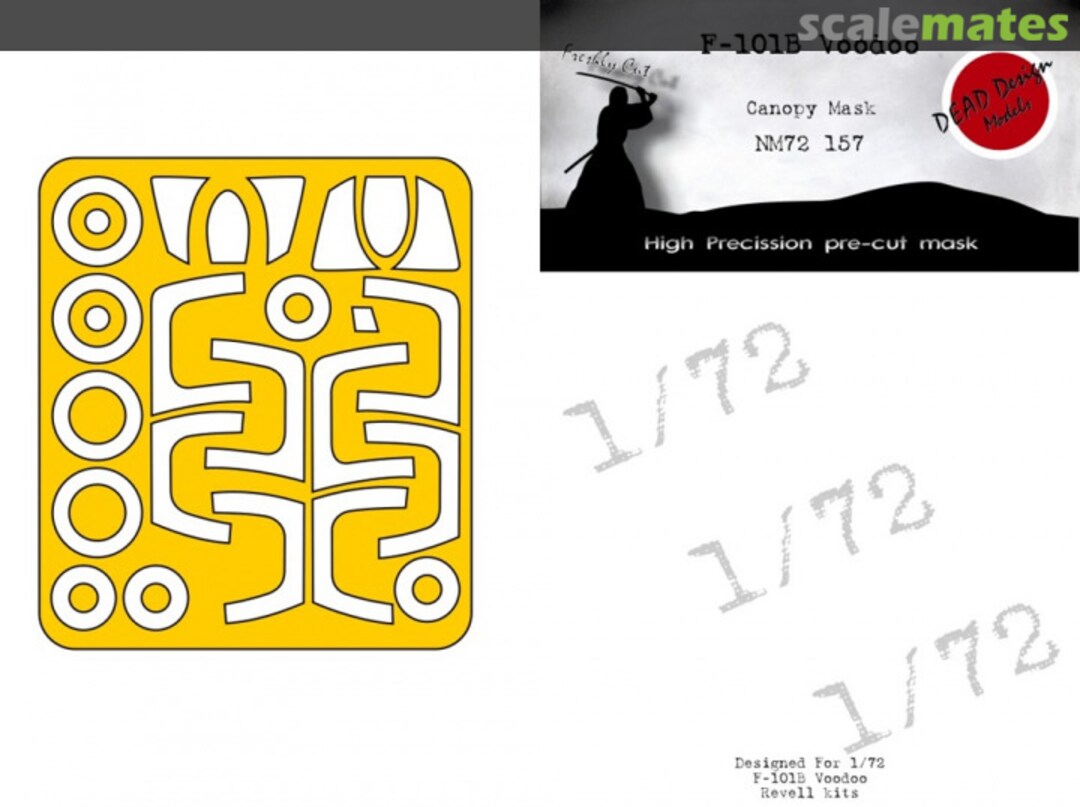 Boxart F-101B Voodoo Canopy Mask NM72157 DEAD Design Models Boxart F-101B Voodoo Canopy Mask NM72157 DEAD Design Models